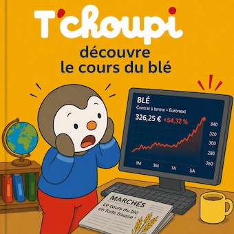 Tchoupi découvre le cours du blé
